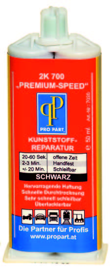 2K-Kunst. Rep. Schwarz "Fast" inkl. 5 Mischdüsen