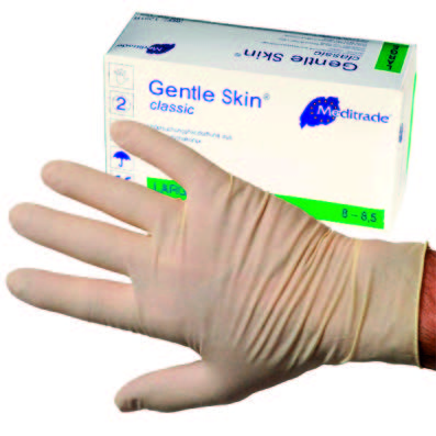 Handschuhe Latex "Sensitive" Puderfrei Gr. M (100 Stk.)