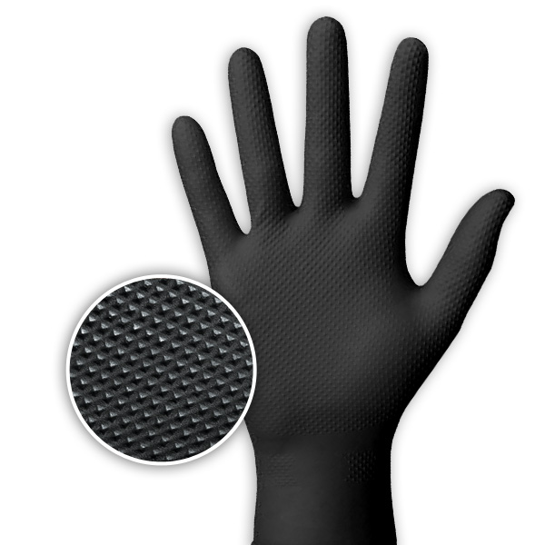 Pro Grip Nitril Handschuhe Schwarz (100 Stk.) Gr. S